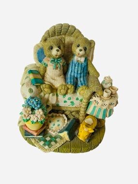 The San Francisco Music Box Company Tea For Two Bear Couple Music Box